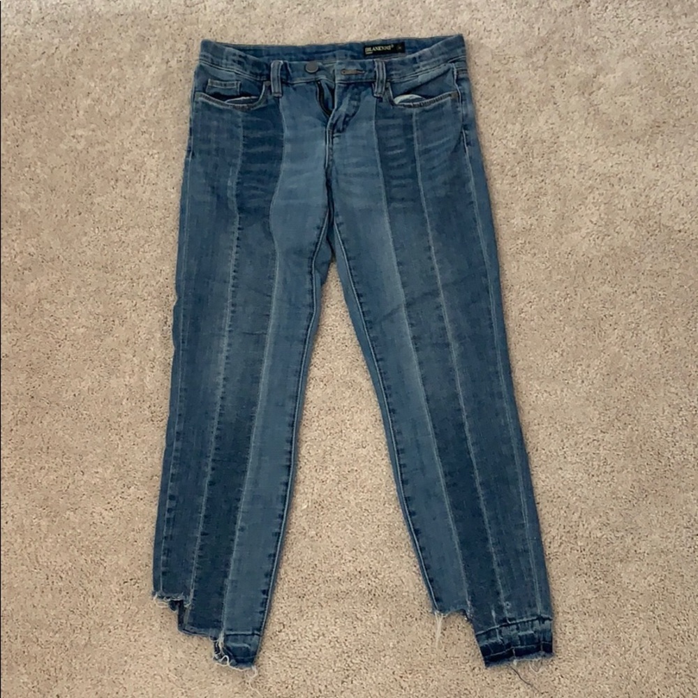 striped jeans